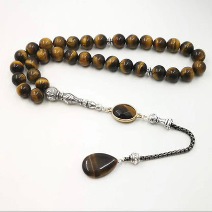 Handmade natural tiger eyes prayer beads